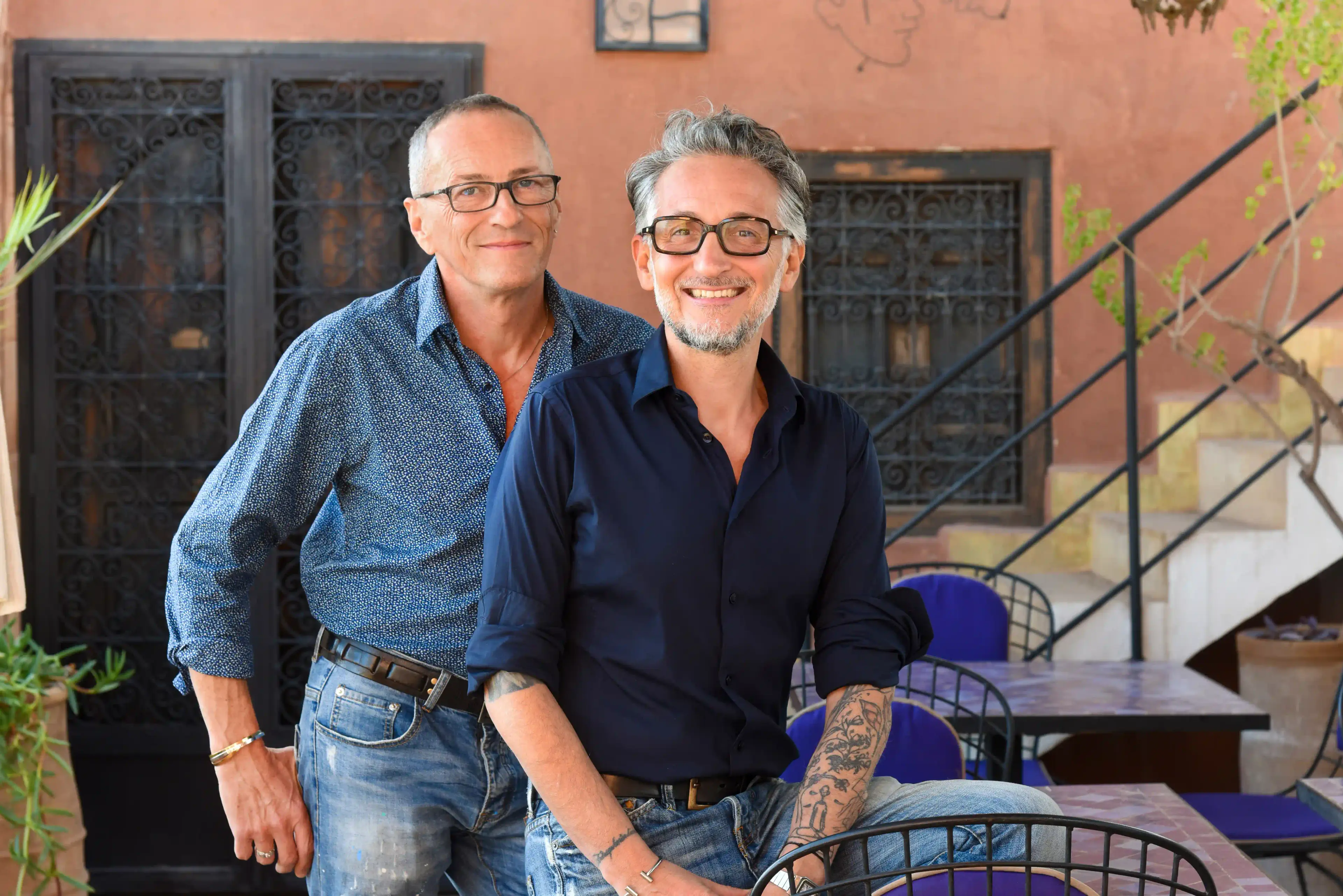 The owners of the guesthouse, Didier and Eric